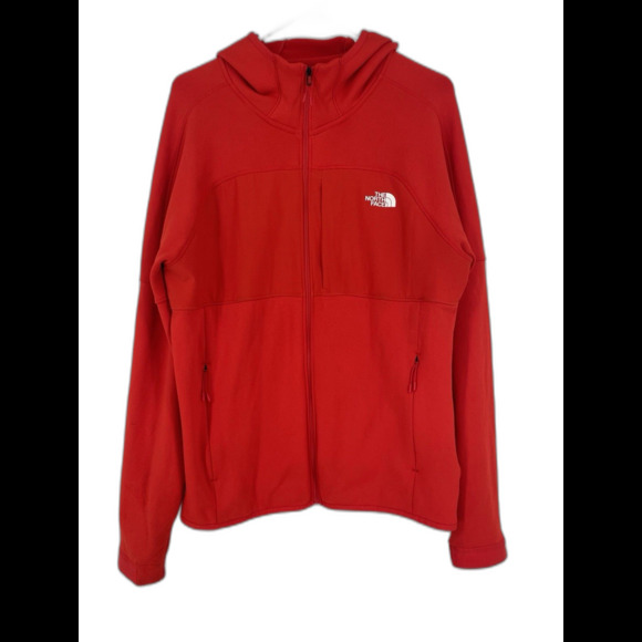 The North Face Men's Canyonlands High Altitude Tech Fleece Hoodie Red Full Zip - Picture 1 of 16